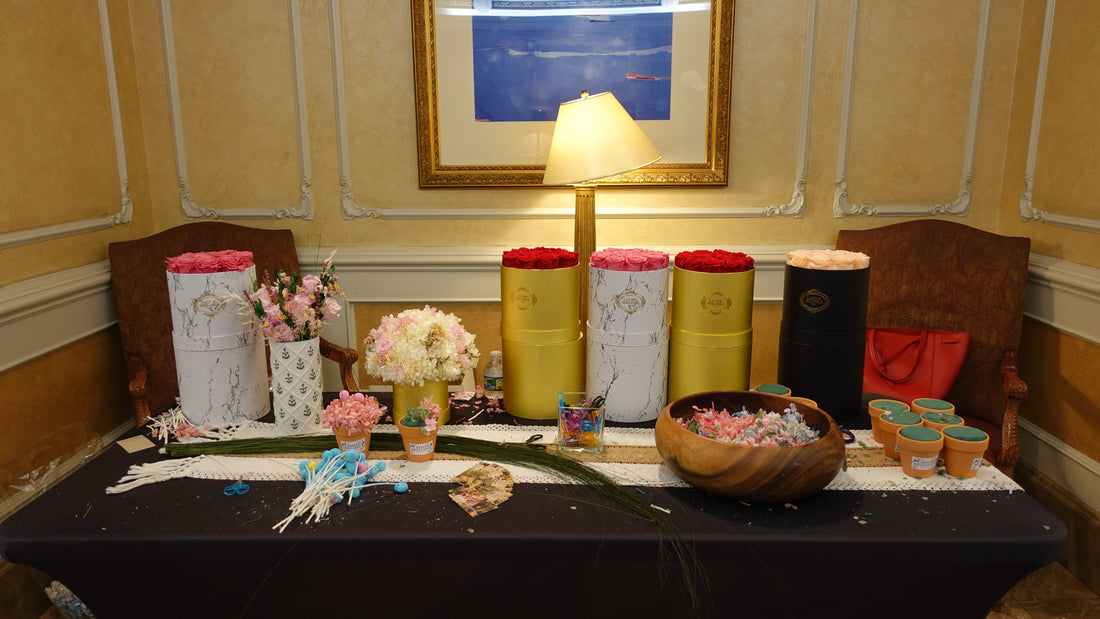 Mother’s Day Preserved Flower Bar at One West in FiDi