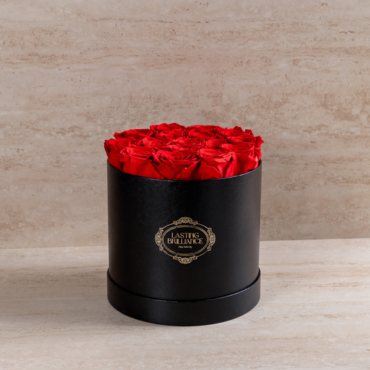 16 Roses In Black Box