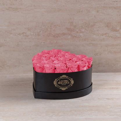 2-Dozen Roses In Black Heart Box