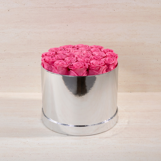 2-Dozen Roses In Chrome Box