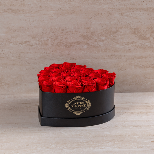 2-Dozen Roses In Black Heart Box