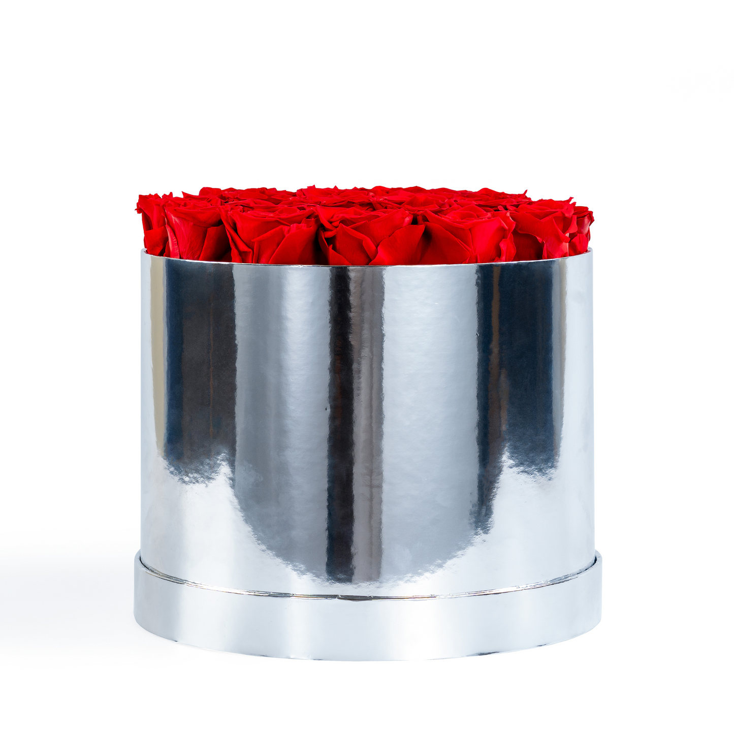 2-Dozen Roses In Chrome Box