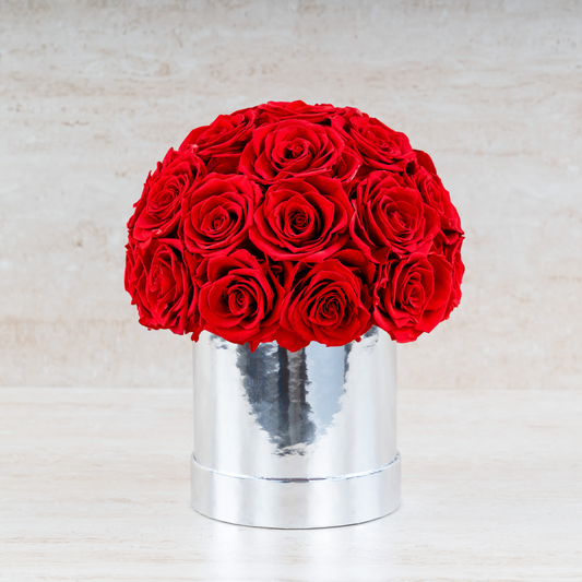 2-Dozen Roses In Chrome Dome