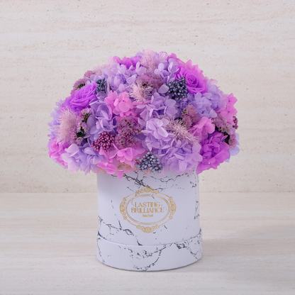 Lilac Jewel Bouquet in Marble Box (Pre-order)